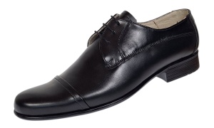 Pantofi barbati eleganti din piele naturala de culoare neagra P351N - Img 7