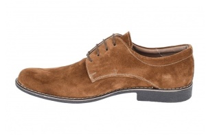 Pantofi barbati, eleganti, din piele naturala intoarsa, maro deschis - PAVELMD - Img 5