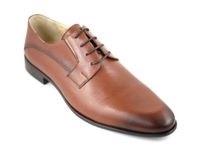 Pantofi barbati eleganti din piele naturala maro - 085MBOX - Img 4