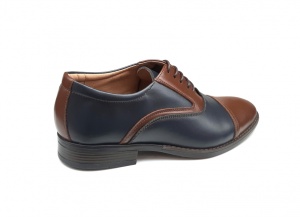 Pantofi barbati eleganti, din piele naturala, Maro - Albastru, CIUCALETI SHOES, TEST44 - Img 3