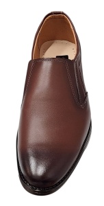 Pantofi barbati eleganti din piele naturala maro fara siret - GKR117ELM - Img 2