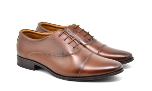 Pantofi barbati eleganti din piele naturala maro STEFISM