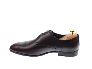 Pantofi barbati eleganti din piele naturala - Moel visiniu 702 Marimea 41 - Img 5