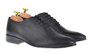 Pantofi barbati eleganti din piele naturala negri, SCORPION, 024CROCOMIC - Img 4