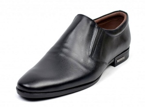 Pantofi barbati eleganti din piele naturala, Negru AMON2ELN - Img 4