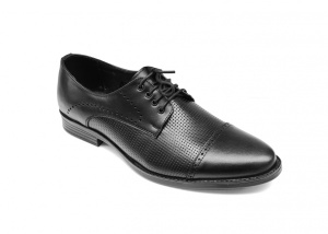 Pantofi barbati eleganti, din piele naturala, Negru, CIUCALETI SHOES