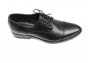 Pantofi barbati eleganti, din piele naturala, Negru, CIUCALETI SHOES - Img 4