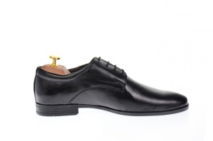Pantofi barbati eleganti din piele naturala, Negru GKRN2N - Img 4