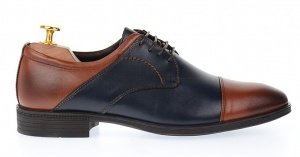 Pantofi barbati eleganti din piele naturala Sir 104 Maro - Bleumarin