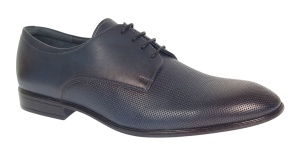 Pantofi barbati eleganti din piele naturala texturata bleumarin – Eleganta si rafinament 346