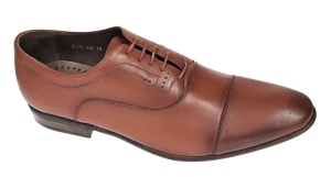 Pantofi barbati office eleganti din piele naturala Maro Cognac 745MC - Img 2