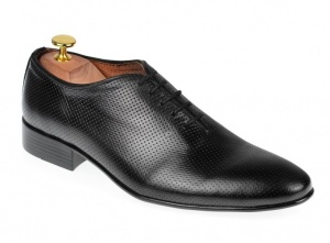 Pantofi barbati office eleganti din piele naturala - Model Negru 026NPERF - Img 1