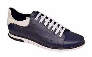 Pantofi barbati sport bleumarin inchis din piele naturala GKR111BLU - Img 5