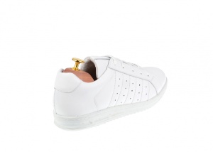 Pantofi barbati Sport - Casual din piele naturala cu siret Alb 348ALB - Img 4