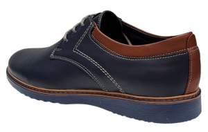 Pantofi barbati sport din piele naturala bleumarin, GKR30BLM - Img 3