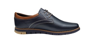 Pantofi barbati sport din piele naturala bleumarin, GKR57BLM - Img 2