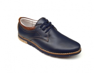Pantofi barbati sport, din piele naturala, cu sitet, TEST35LS - Img 3