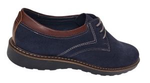 Pantofi barbati sport din piele naturala intoarsa Bleumarin Antilopa GKR130BL - Img 4