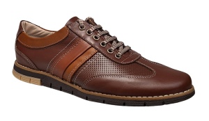 Pantofi barbati sport din piele naturala , Maro - GKR94M