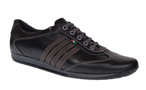 Pantofi barbati sport din piele naturala , Negru - GKR93N - Img 2