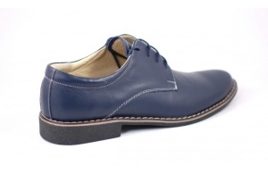 Pantofi bleumarin barbati casual - eleganti din piele naturala Dark Blue - Img 5