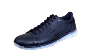 Pantofi casual barbati din piele naturala bleumarin 397BL - Img 2