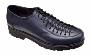 Pantofi casual dama din piele naturala - Model Bleumarin cu Negru PDGINABL