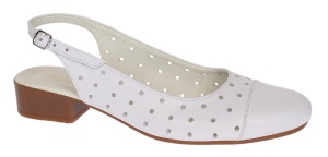 Pantofi dama casual din piele naturala Alb Box - NA252AP - Img 4