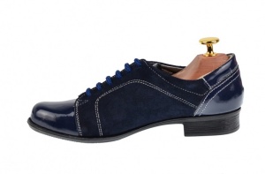Pantofi dama casual din piele naturala bleumarin, BOB, P53BLBL - Img 3