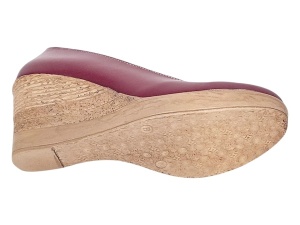 Pantofi dama casual din piele naturala box cu platforma de 7 cm Mara Grena - Img 3