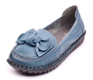 Pantofi dama casual din piele naturala Ciucaleti Aisha Albastru - Img 1