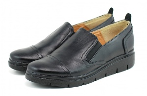 Pantofi dama casual din piele naturala cu platforme de 3cm - Model P39N - Img 4