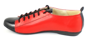 Pantofi dama casual din piele naturala cu varf lacuit - Model Emma Rosu P09RLN - Img 3