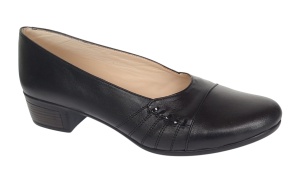 Pantofi dama casual din piele naturala de culoare neagra P19N - Img 6