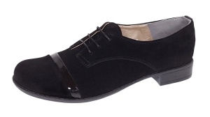 Pantofi dama casual din piele naturala intoarsa - Model Mina Negru - Img 3