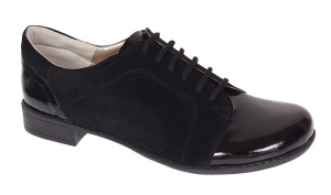 Pantofi dama casual din piele naturala - Model Bob Negru Lac - Img 3
