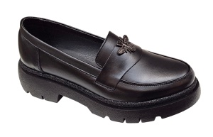 Pantofi dama casual din piele naturala - Model Sweet Black Bee - Img 5