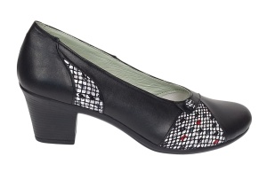 Pantofi dama casual din piele naturala negru color P33XN - Img 2