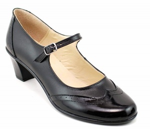 Pantofi dama comozi si eleganti, din piele naturala BOX si LAC, cu toc de 5 sau de 7 cm, P104NL5
