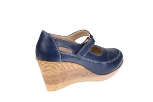 Pantofi dama cu platforma din piele naturala, foarte comozi - P9154BLM - Img 2