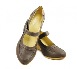 Pantofi dama cu platforma din piele naturala - Foarte comozi P9154G - Img 6