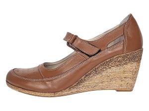Pantofi dama cu platforma din piele naturala maro box P9154MBOX1 - Img 2