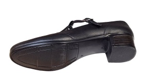 Pantofi dama de dans negri cu bareta din piele naturala STD22N - Img 3