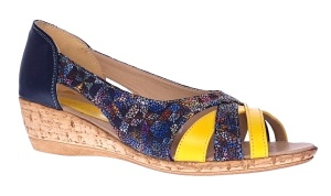 Pantofi dama decupati cu platforme lucrati din piele naturala S306BLG - Img 4