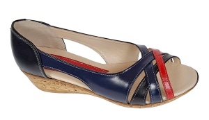 Pantofi dama decupati cu platforme lucrati din piele naturala S306RNBL - Img 2