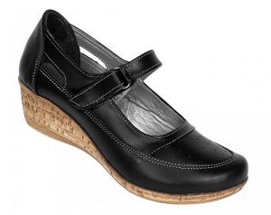 Pantofi dama decupati din piele naturala, foarte comozi - Model Mara Negru Box - Img 4