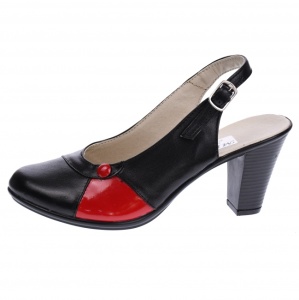 Pantofi dama decupati din piele naturala PS46R - Img 4