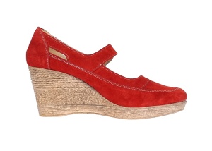 Pantofi dama din piele naturala velur, rosu, foarte comozi - P9154RVEL2 - Img 5
