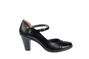 Pantofi dama eleganti, decupati din piele naturala cu varf lacuit - S302NL - Img 2