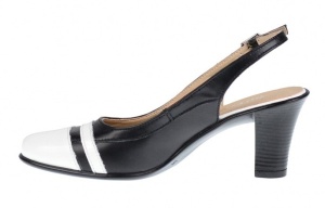 Pantofi dama eleganti, decupati, din piele naturala, toc de 7cm - S301AN - Img 6